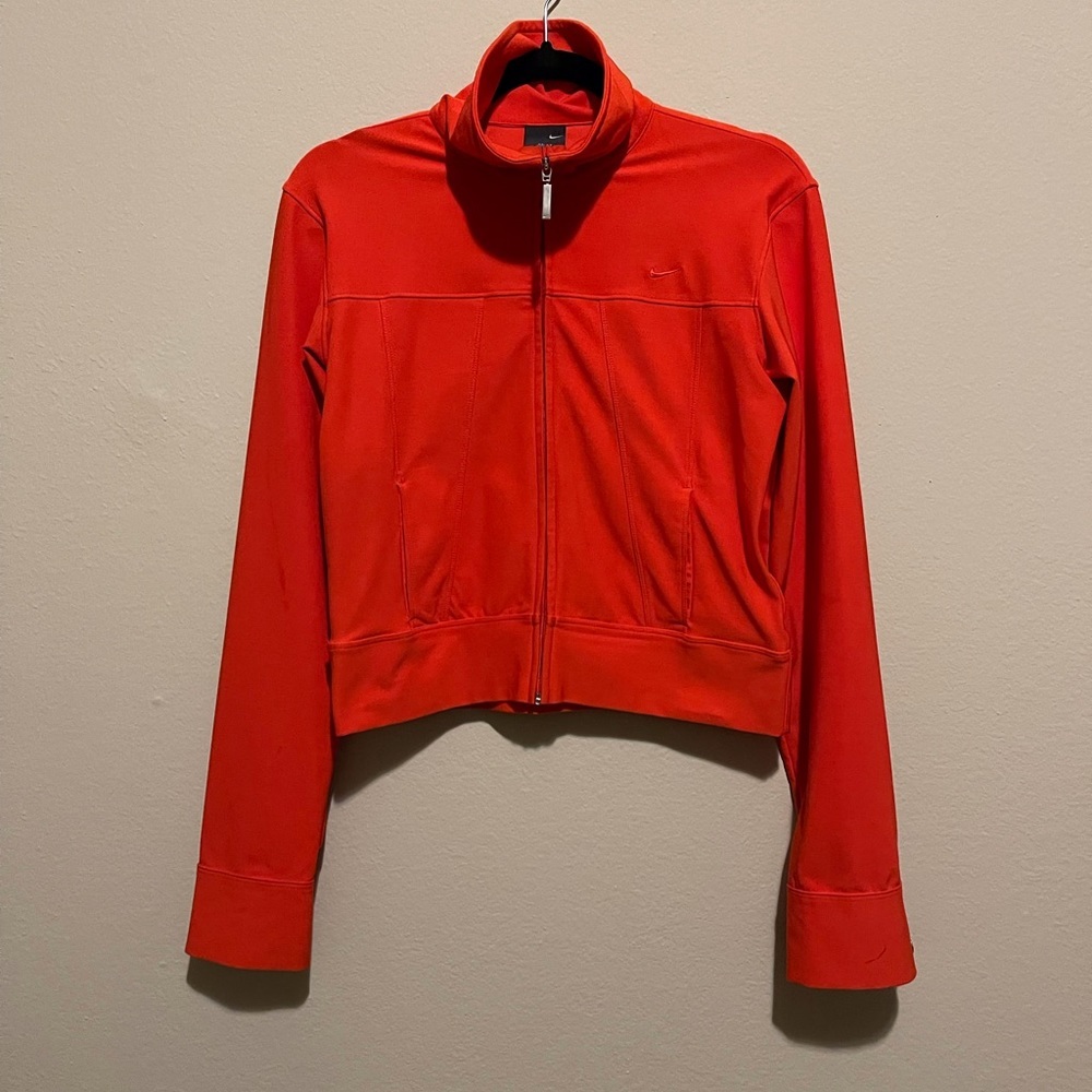 Orange Nike Dri Fit Jacket- Size S (4/6)